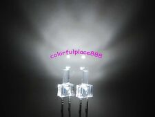 100pcs New 2mm White Flat Top Water Clear 12000mcd Led Leds Light Free Shipping