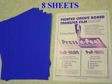 8 Sheets Press-n-peel Blue Pcb Transfer Paper Film Etch Printed Circuit Boards