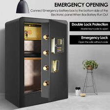 Diosmio Large 4.5cub Safe Box Double Lock Account Fireproof Lockbox Home Office