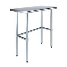 18 In. X 36 In. Open Base Stainless Steel Work Table Residential Commercial