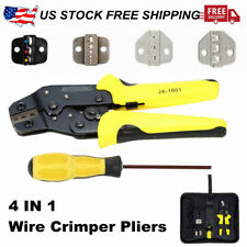 Wire Terminals Crimping Tool Insulated Ratcheting Wire Crimper Kit Set Ratchet