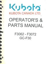 Kubota F3062-f3072 Gc-f30 Boot Kit And Grass Catcher Operatorsparts Manual