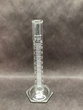 Corning Pyrex 10ml Glass Double Scale Graduated Cylinder Hex Base Pourout Spout