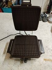 Vintage Toastmaster 269c Chrome Waffle Maker Baker W Reversible Griddle Working
