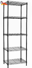 5-tier Metal Wire Rack Free Standing Shelving Unit Adjustable Heavy Duty Storage