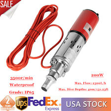 12v Stainless Steel Submersible Pump Deep Well Water Dc Pump 1500lh Durable Hot