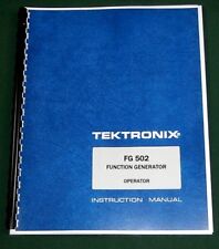 Tektronix Fg 502 Operator Service Manual 11x17 Foldouts Protective Covers