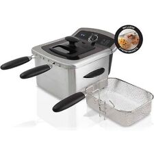 4l Dual Deep Fryer Stainless Steel Frying Basket Handle Fry Pot Set