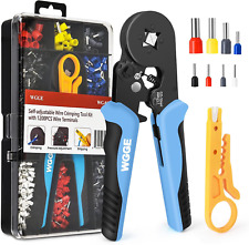 Ferrule Crimping Tool Kit Awg 23-7 Self-adjustable Ratchet Wire Ferrule Crimper