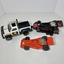 Tonka Vintage 1979 Fire Ice Shell Oil Pickup Truck Indy Race Cars Trailer Lot