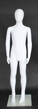 10 Years Full Size Child Boy Mannequin 4 Ft 7 In H Abstract Head White Cb10e-wt