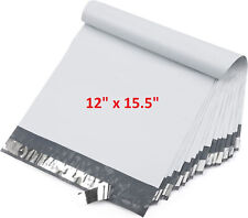 200 Pack White 12x15 Large Poly Mailer Self Seal Strong Bags Envelopes Shipping