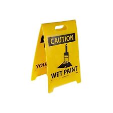 National Marker Floor Sign Dbl Side Caution Watch Your Step Caution Wet Paint