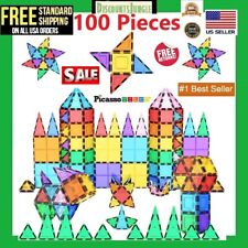 Picasso Tiles Pt100 100 Piece 3d Color Magnetic Magnet Building Blocks Tiles Set