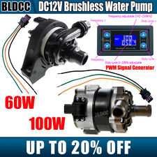 12v 60w 100w Electric Brushless Dc Motor Water Pump Lcd Pwm Car Circulating Pump
