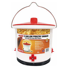 Farm Innovators Hb-60p Heated 2 Gallon Poultry Water Bucket Drinker Whitered