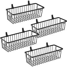 Farmhouse Metal Wire Bin Basket With Wall Mount Small 4 Pack Portable Hanging Wa