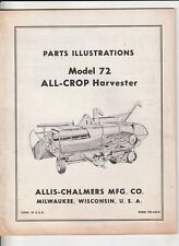 Allis-chalmers Model 72 All-crop Harvester Parts Illustrations Manual