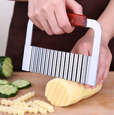 Stainless Steel Wave Potato Cutter Crinkle Cutting Tool French Fry Slice Cutter