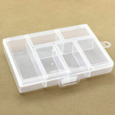 Portable Plastic 6-compartment Storage Container Small Case Transparent Box 