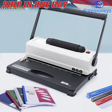 Manual Spiral Coil Combo Binding Machine Round Hole Punch With Electric Inserter