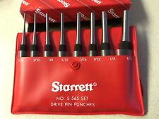 Starrett 8pc Drive Pin Punch Set In Case S565pc 52587
