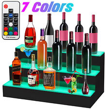 Led Lighted Liquor Bottle Display Shelf 16 Led Bar Shelves Remote Control