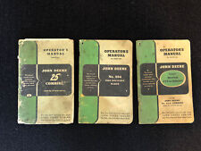 John Deere Operators Manuals Mixed Lot Of 3 1950s 