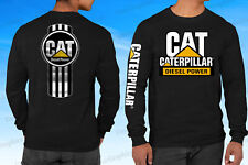 Caterpillar Long T-shirt Cat Logo Tractor Equipment Bulldozer Construction Chest