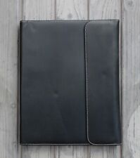 Black Business Professional Faux Leather Portfolio Organizer Folder Calculator