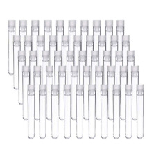 Clear Plastic Test Tubes With Caps For Scientific Use 50pcs 12x100mm8ml