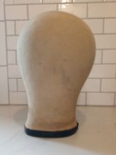 Vintage Millinery Linen Covered Head Store Display Hat Storagewig Stand