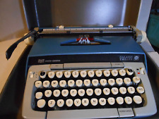 Vintage Smith-corona Galaxie Twelve Xii 12 Typewriter Atomic Blue Wcase