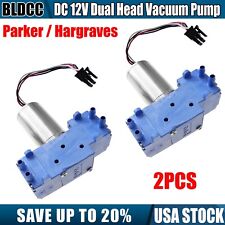 2pcs High-efficiency Parker Hargraves Dc 12v Double Head Diaphragm Vacuum Pump