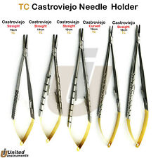 Surgical Castroviejo Needle Holder Tc Microsurgery Dental Suture Ophthalmic