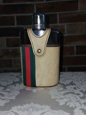 Very Vintage Gucci Glass Flask In Case