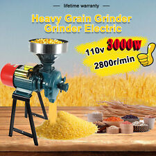 Electric Grinder Wetdry Feedflour Mill Cereals Grain Corn Wheat 110v Us