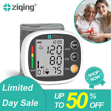 Ziqing Blood Pressure Monitor Wrist Rechargeable Sphygmomanometer Digital