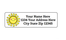 30 Sunshine Personalized Return Address Labels 1 In X 2.625 In