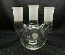 Chemglass Glass 250ml 2440 Vertical 3-neck Round Bottom Flask Cg-1522-03 Chip