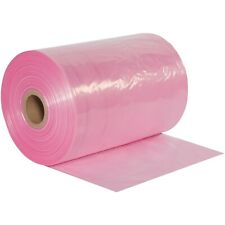 Pink Anti-static Poly Tubing Bags Roll 20 X 500 X 6 Mill.  3 Inch Core