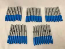 Box Set Of 50 Sharpie Metallic Permanent Markers Fine Point Sapphire Blue Color