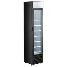 Galaxy 16 12 Black Swing Glass Door Merchandiser Refrigerator.