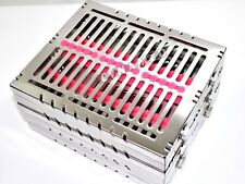3 German Dental Autoclave Sterilization Cassette Rack Box Tray For 15 Instrument