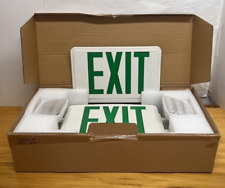 Spectsun 1 Pack Led Green Exit Sign With Battery Backup Combo Emergency Light