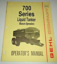 Gehl 700 Series 726 733 Liquid Manure Spreader Operators Owners Manual Oem 186