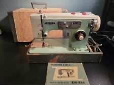 Vintage Adler Zig-zag Sewing Machine W Manual Case Works No Pedal As Is