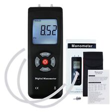 Portable Handheld Manometer Air Vacuum Gas Pressure Gauge Meter W Backlight