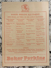 Vintage Marketing 1930s Baker Perkins - Complete Line Of Bakery Equipment