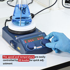 Four Es Magnetic Stirrer Heating Plate Hotplate Digital Mixer With Stir Bar Lab